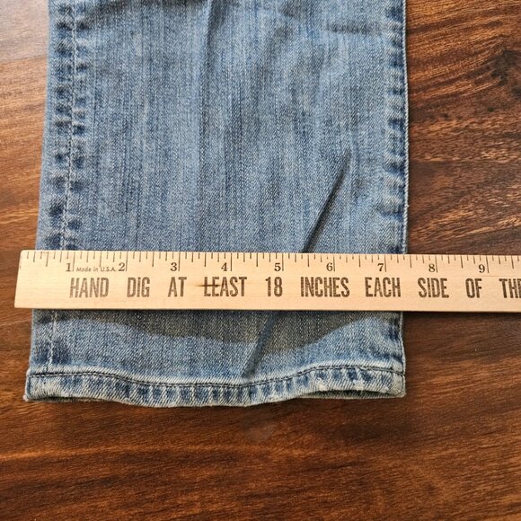 7 For All Mankind Luxe Performance Jeans Mens 30x32 Faded Stretch Slim Fit USA - Picture 9 of 9